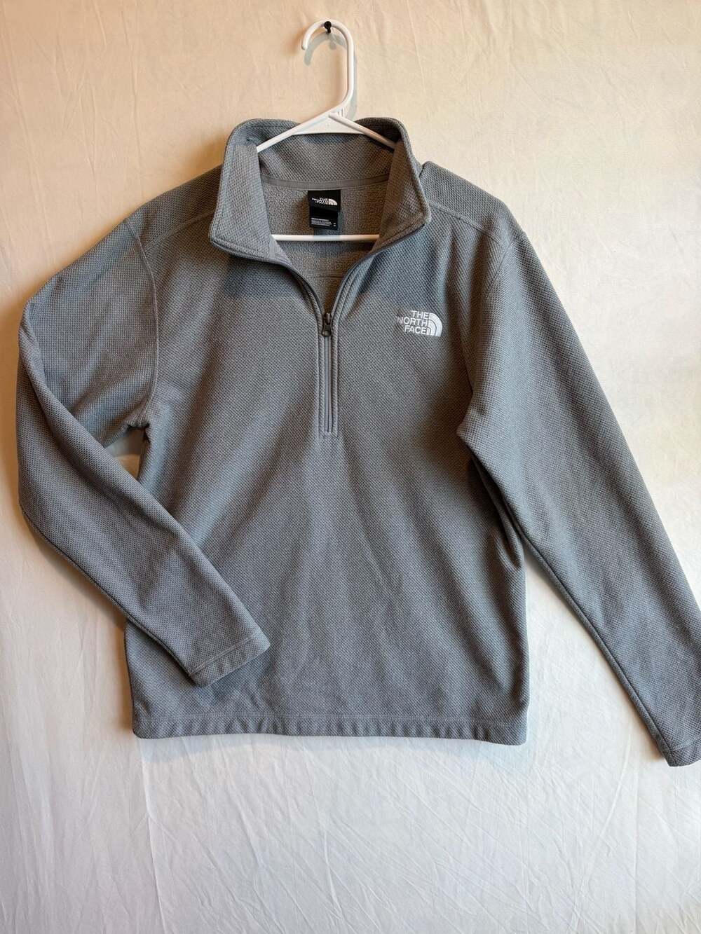 The North Face Men's Textured Cap Rock 1/4-Zip Fleece Pullover - Grey